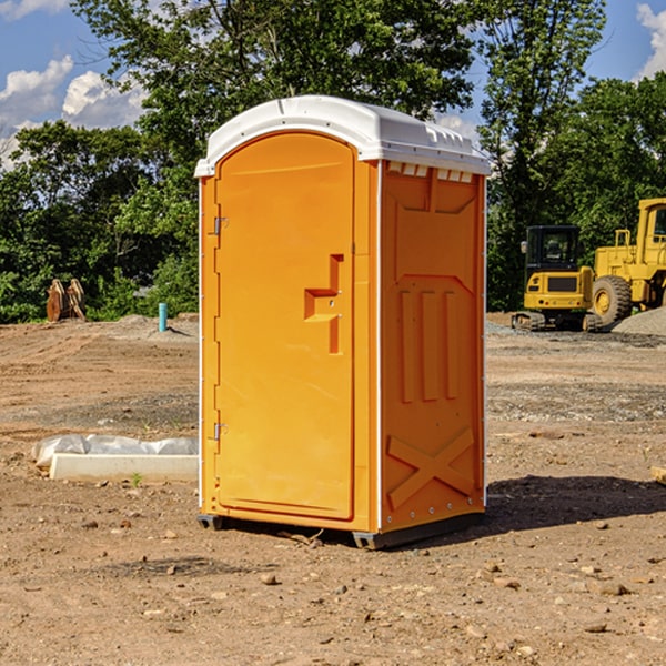 how often are the porta potties cleaned and serviced during a rental period in Dorrance KS